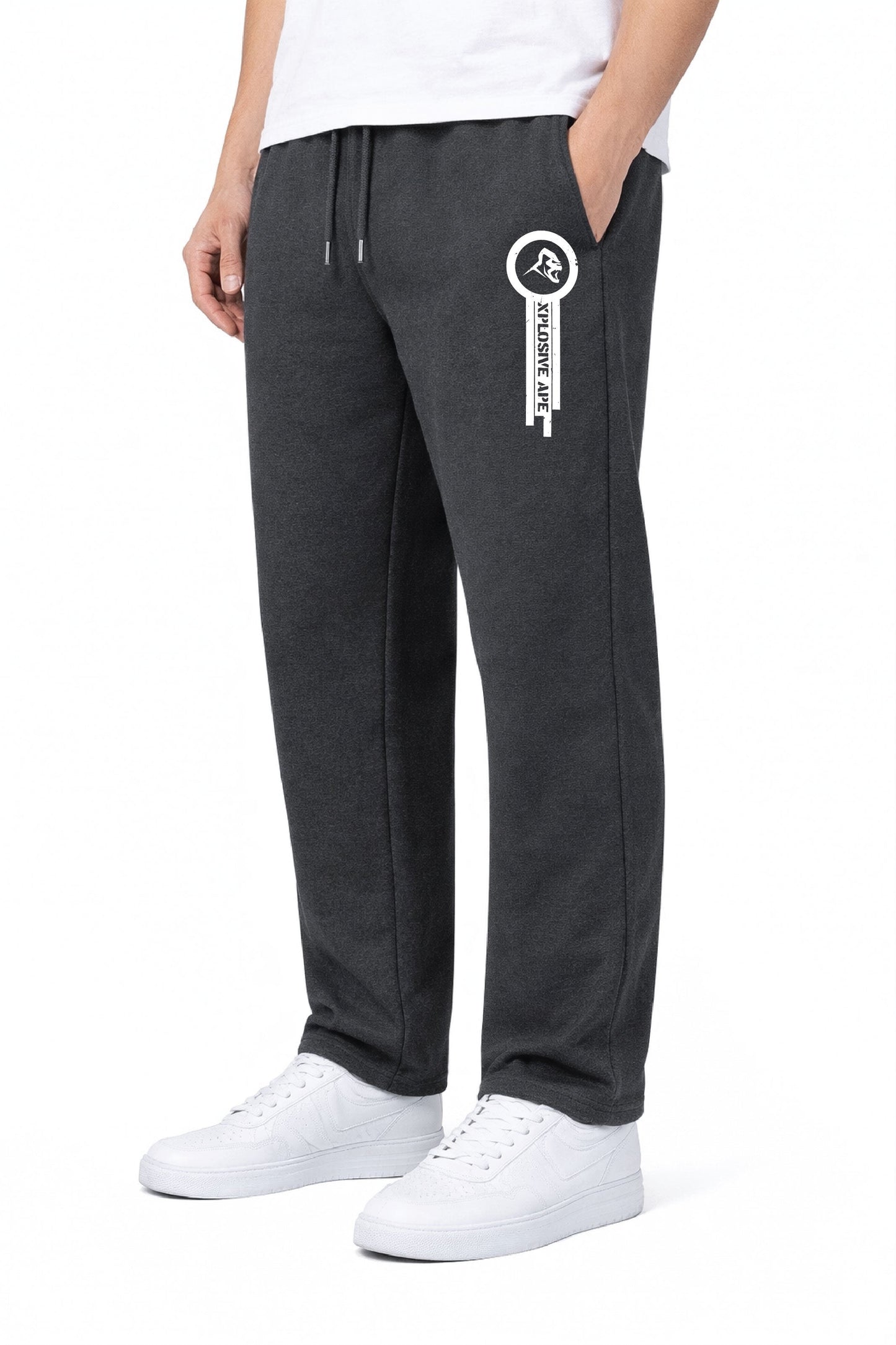 XAPE Panelled Relaxed Fit Joggers - Charcoal