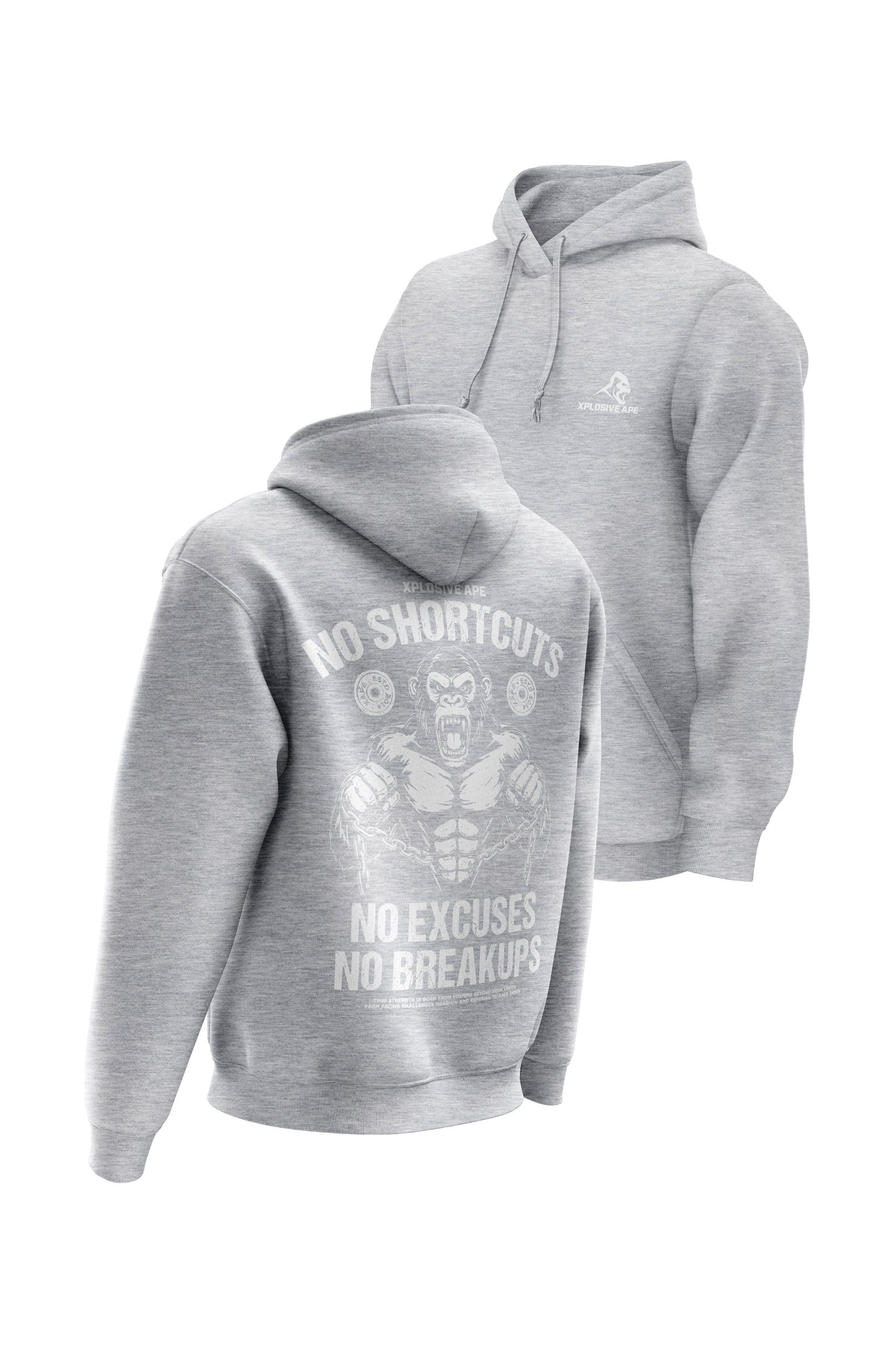 XAPE No Shortcuts Hoodie - Sports Grey