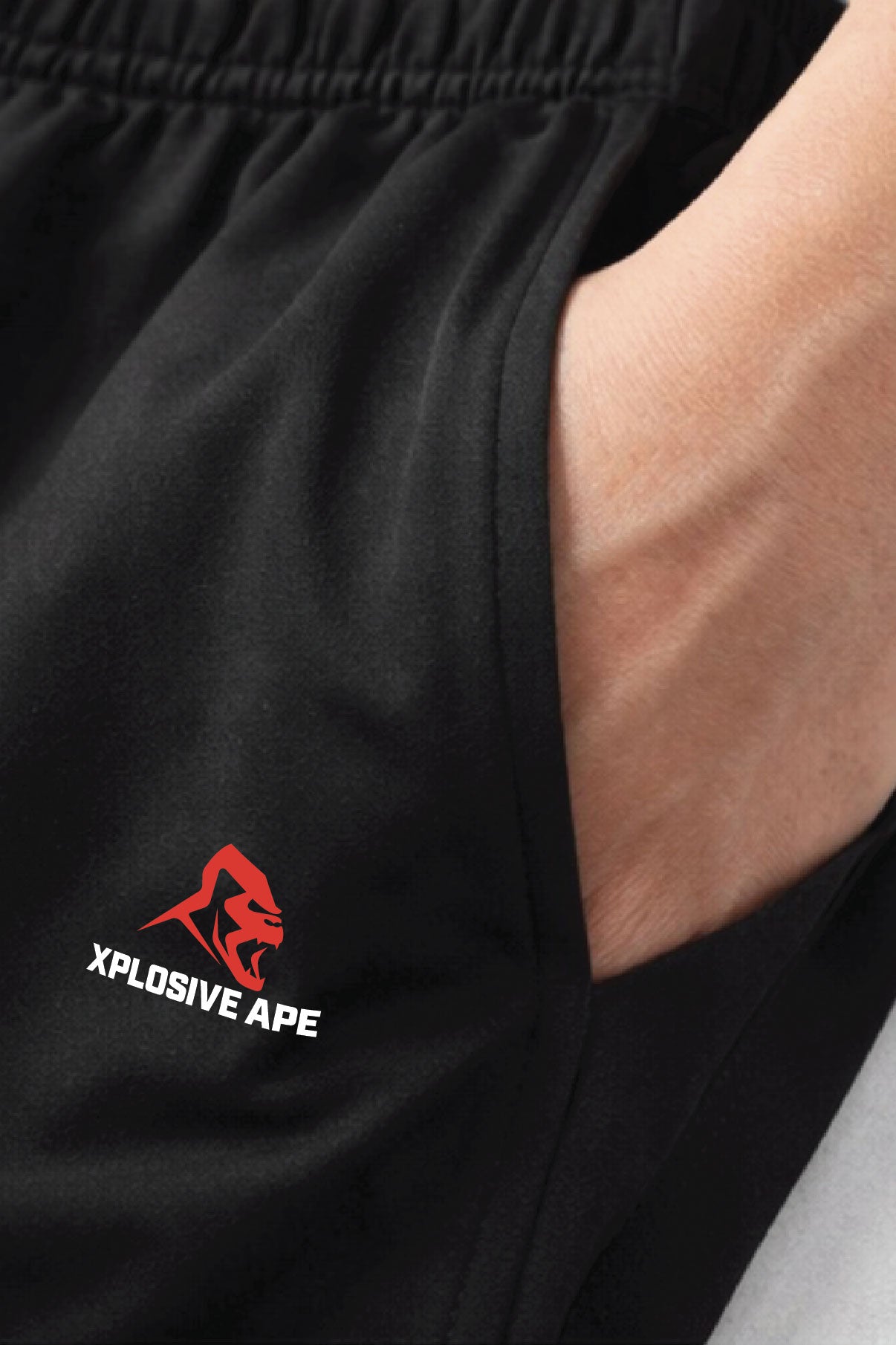 XAPE Original Logo Performance Shorts - Black