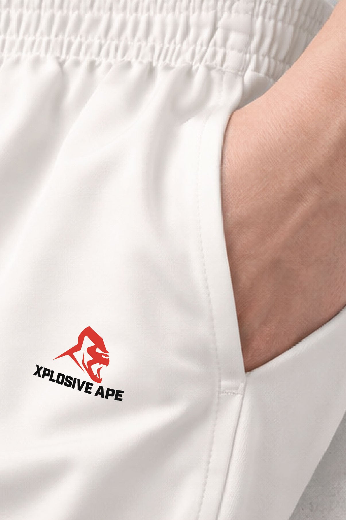 XAPE Original Logo Performance Shorts - White