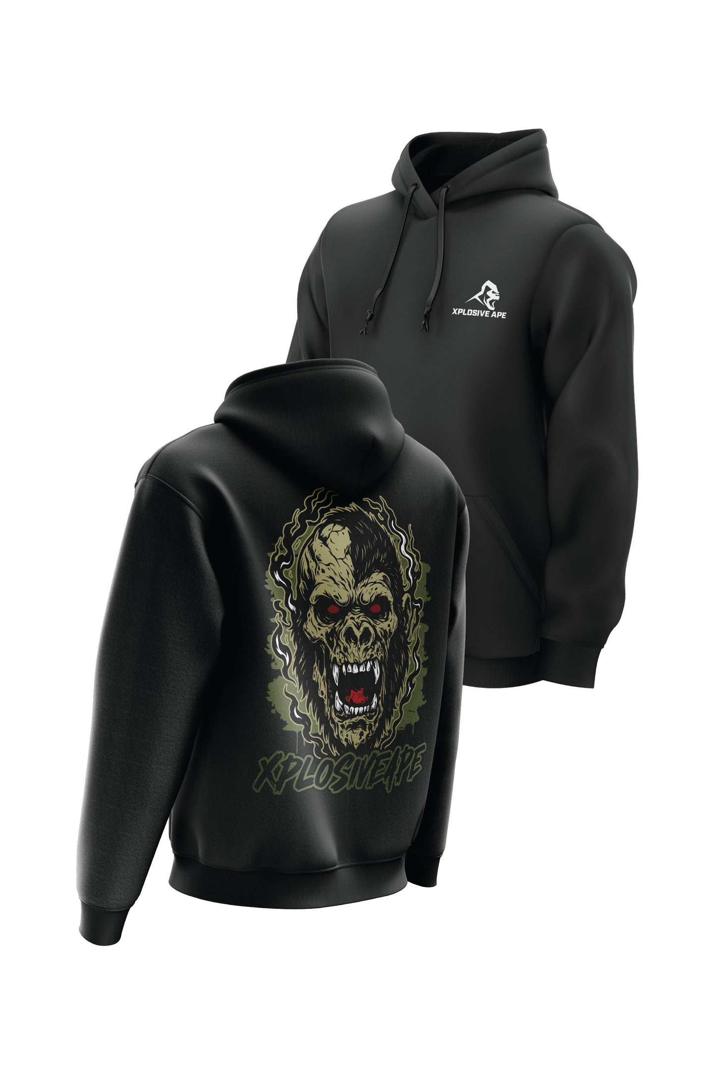 XAPE Undead String Hoodie - Black