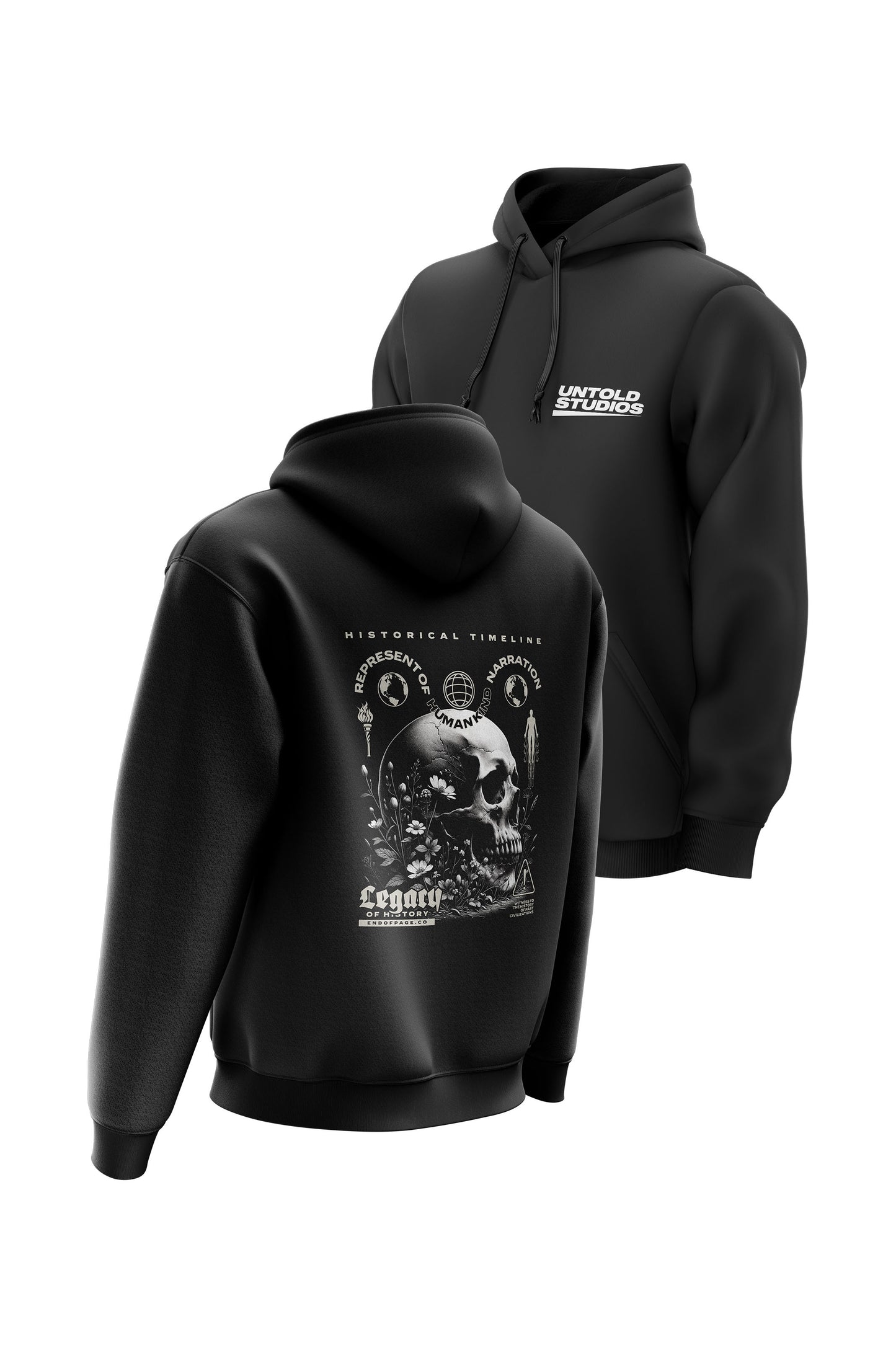 Untold Studios Skull V2 Hoodie - Black