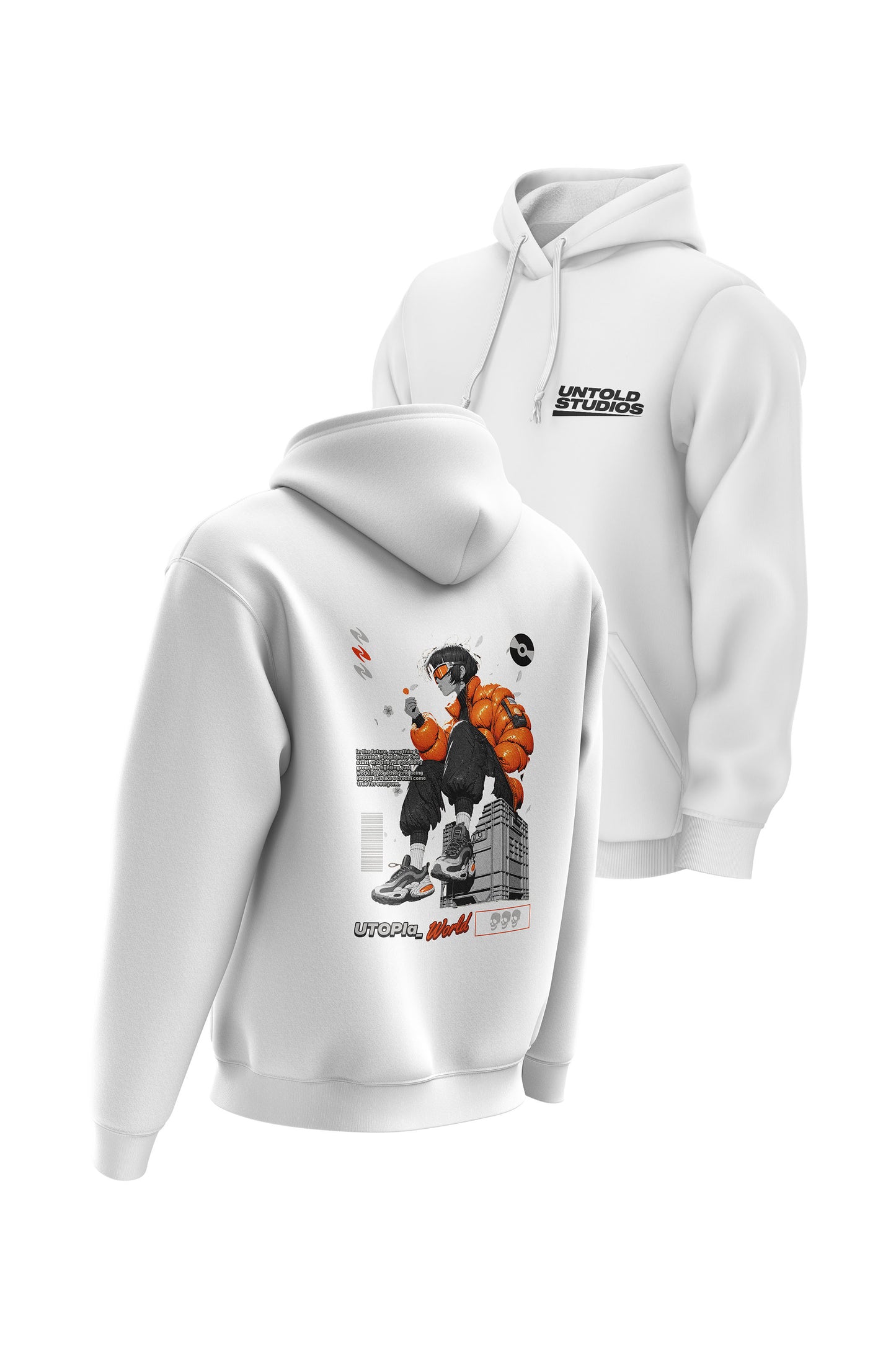 Untold Studios Street Fashion Hoodie - White