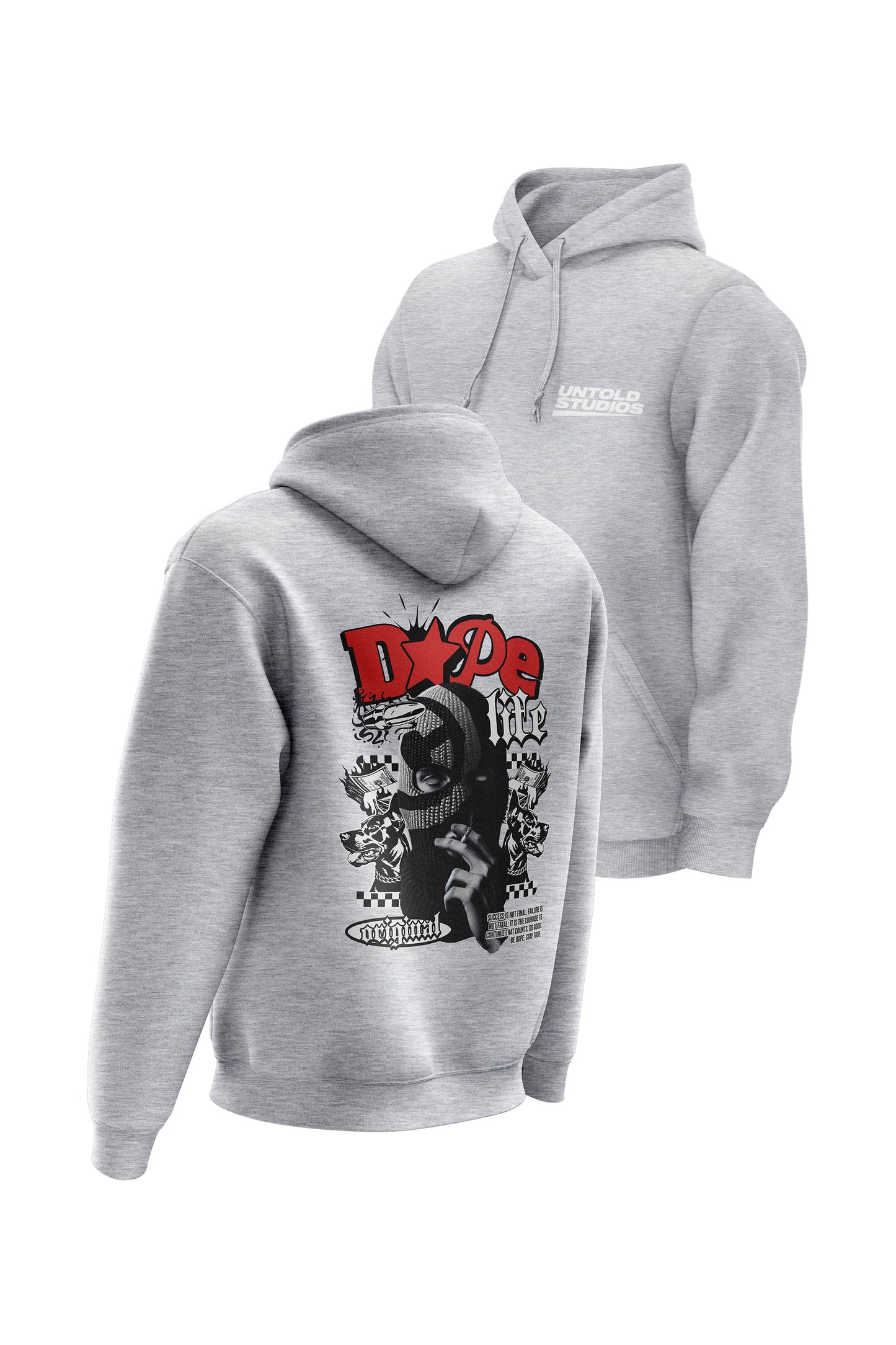 Untold Studios Streetwear V1 Hoodie - Grey