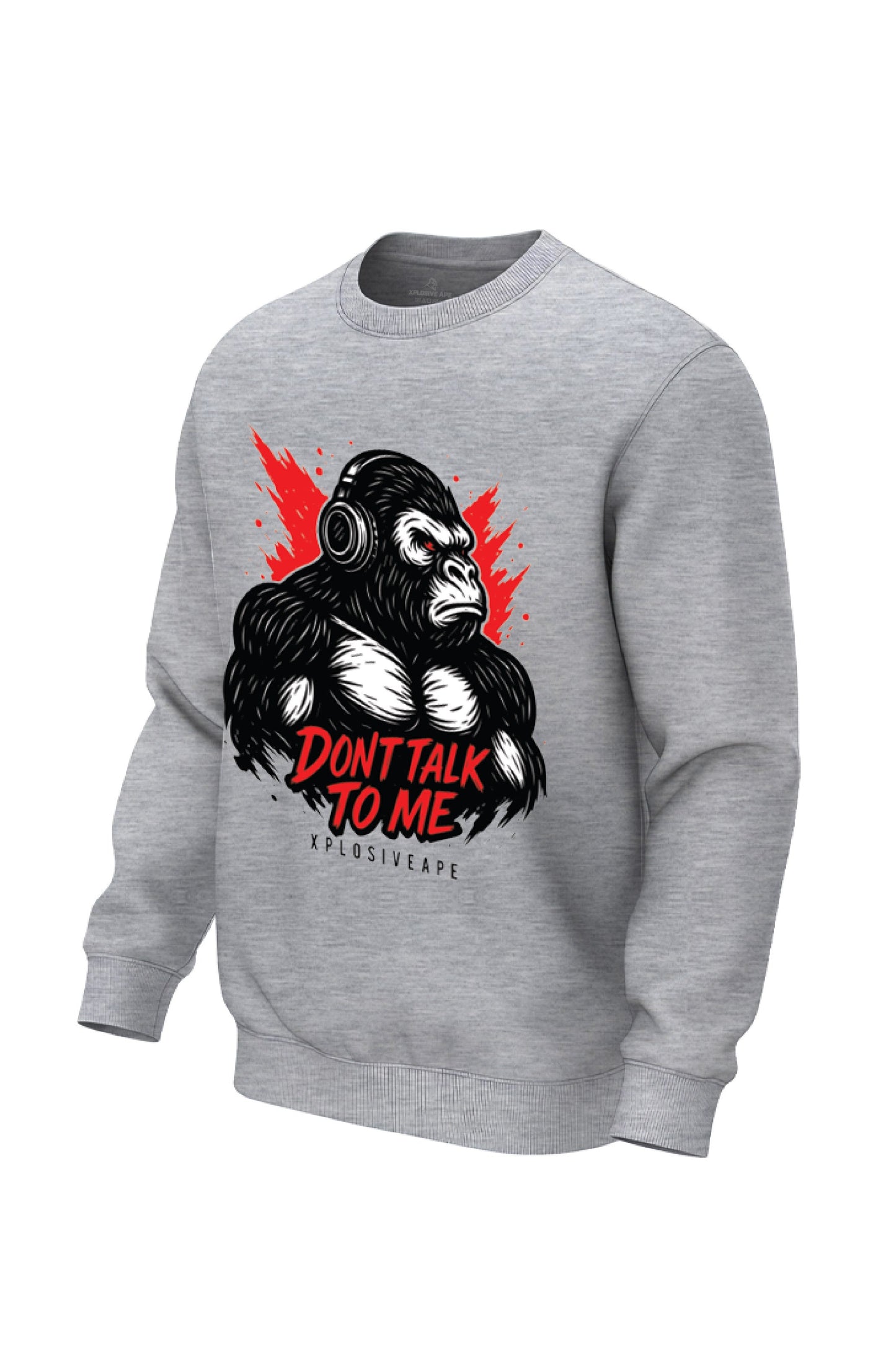 XAPE Don't Talk To Me V2 Sweatshirt - Sports Grey
