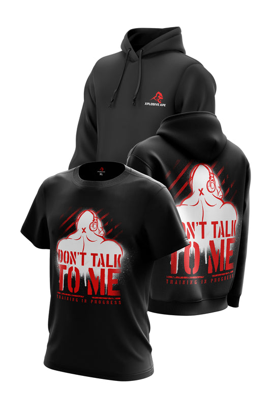 XAPE Don't Talk To Me Hoodie & Tee Combo - Black