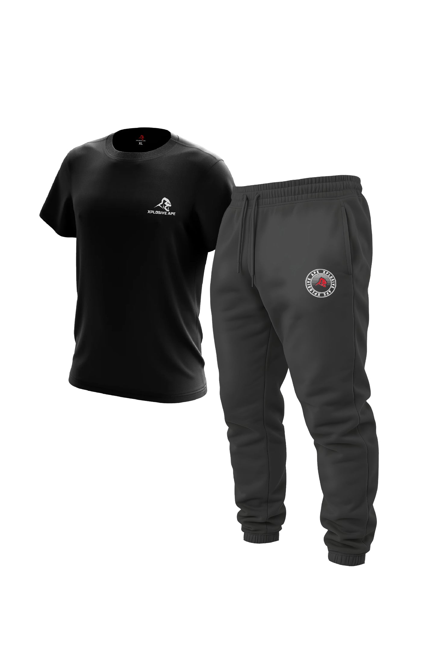 XAPE Essential Tee & Venus Joggers Combo - Black/Charcoal