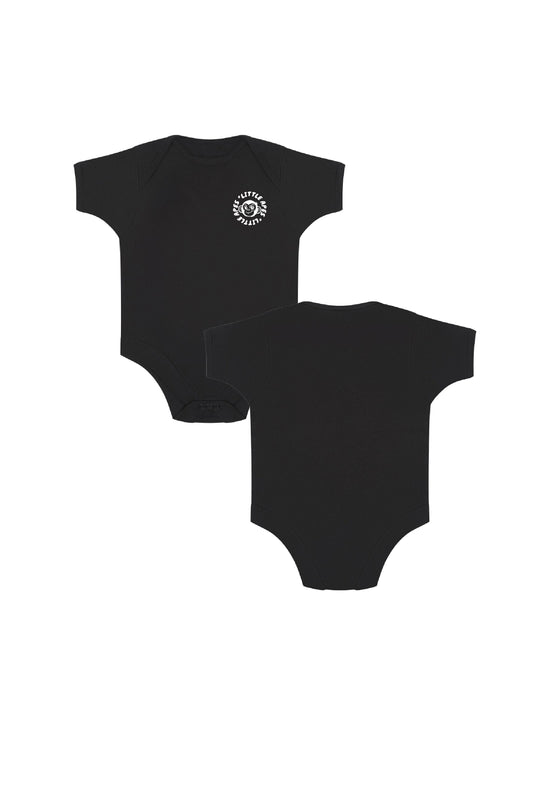 Little Apes Classic Badge Baby Body Suit - Black