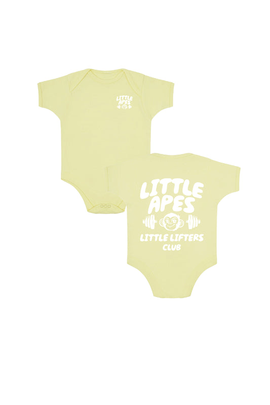 Little Apes Little Lifters Club Baby Body Suit - Yellow