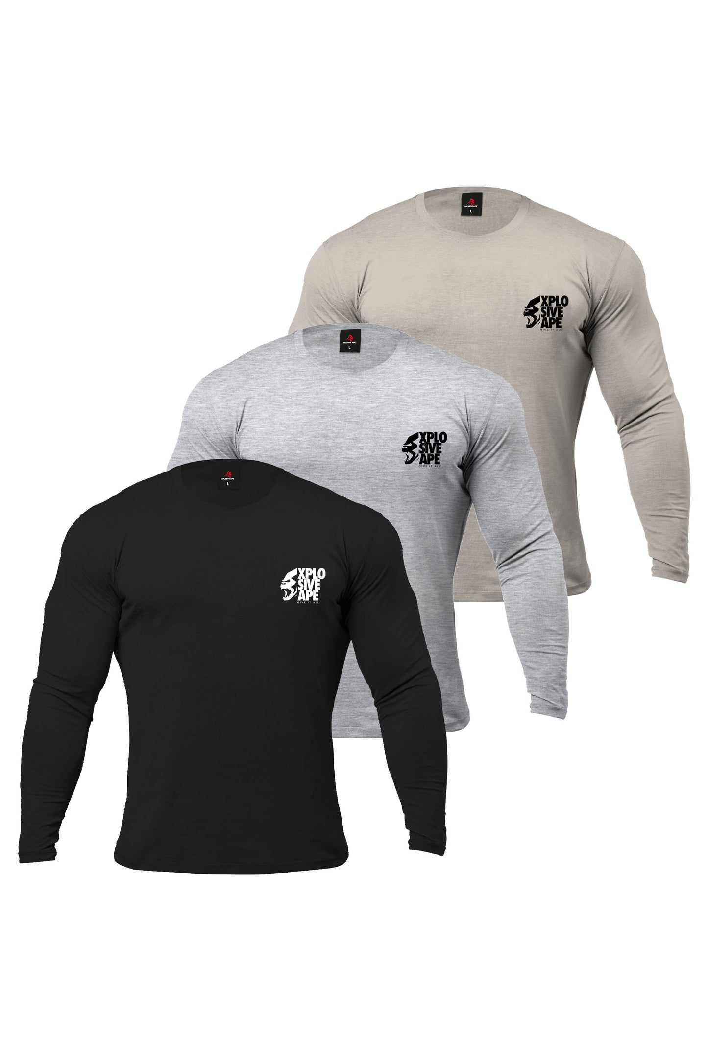 XAPE Ultimate Ape Long Sleeve 3 Tees Pack