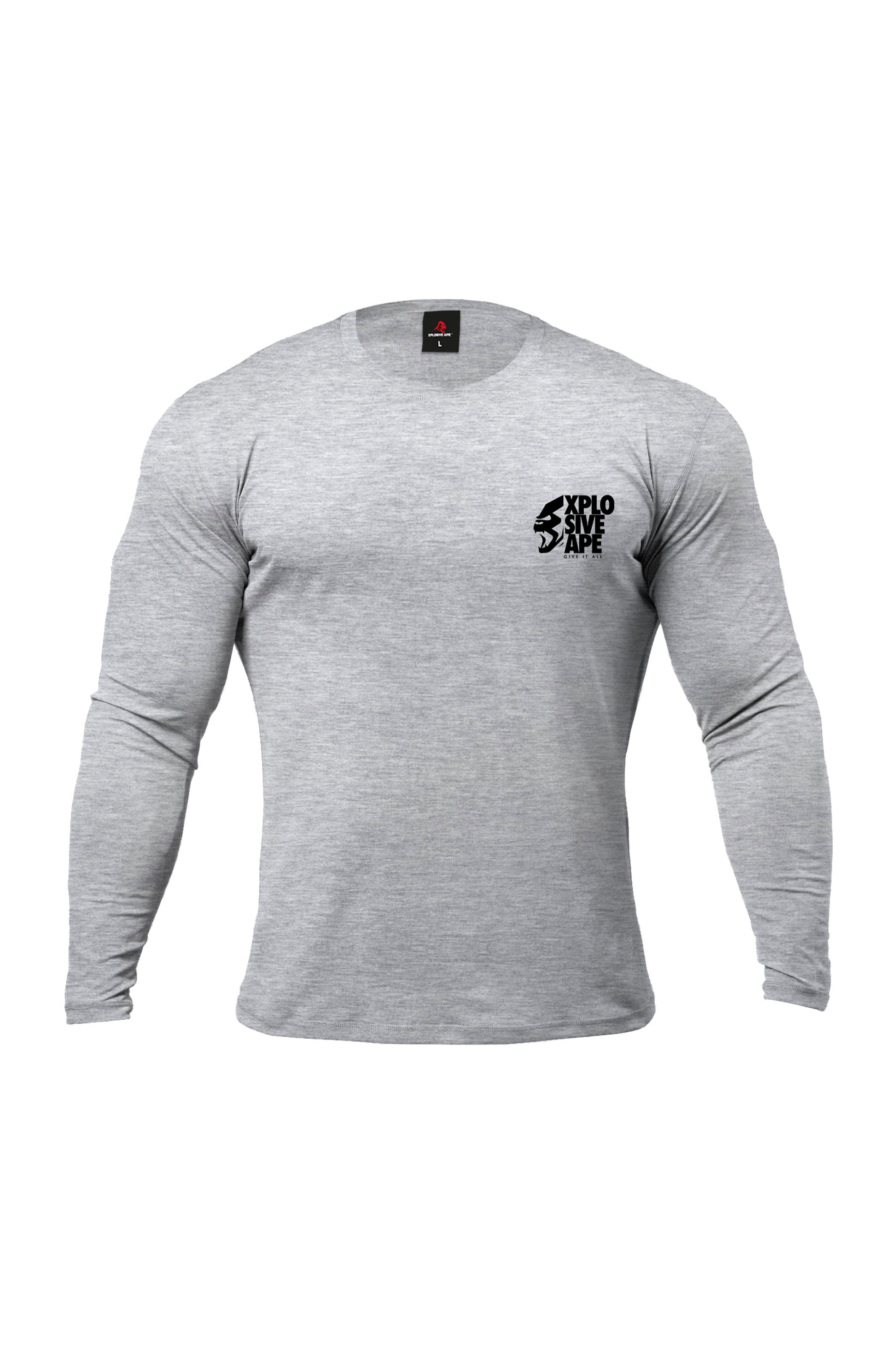 XAPE Ultimate Ape Long Sleeve Tee - Heather Grey