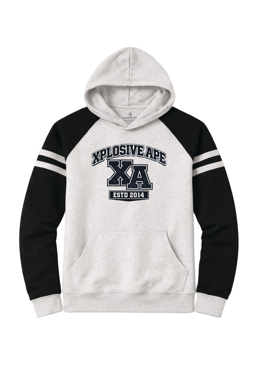 XAPE Monogram Raglan Hoodie - Oatmeal Heather/Black