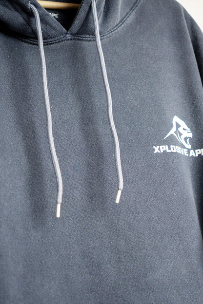 XAPE Vintage Wash String Hoodie - Navy