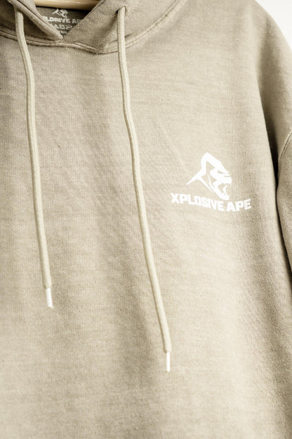 XAPE Vintage Wash String Hoodie - Stone