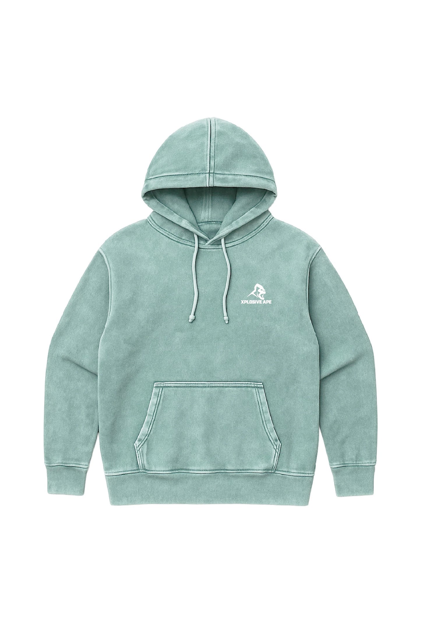 XAPE Vintage Wash String Hoodie - Sage