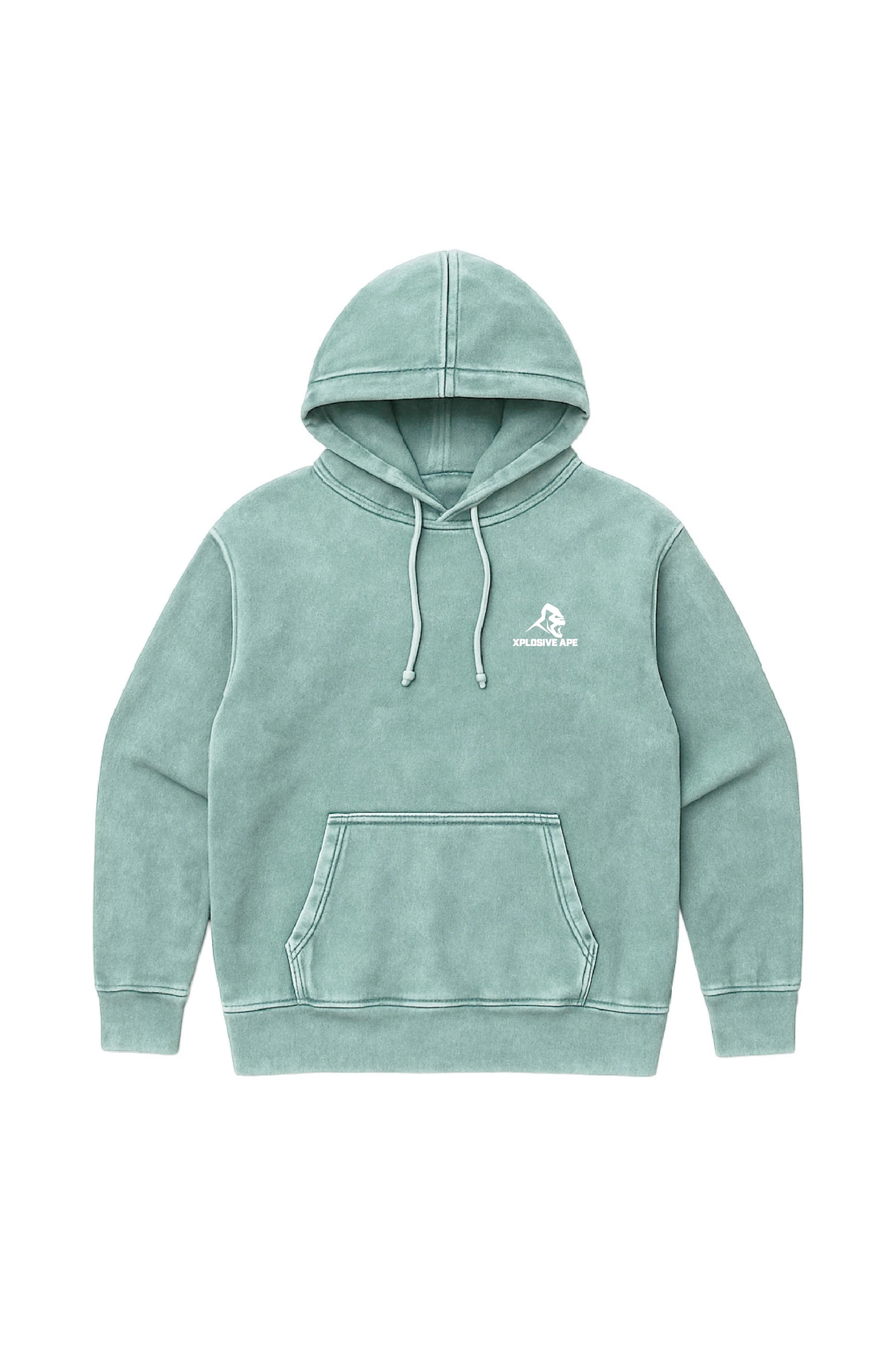 XAPE Vintage Wash String Hoodie - Sage
