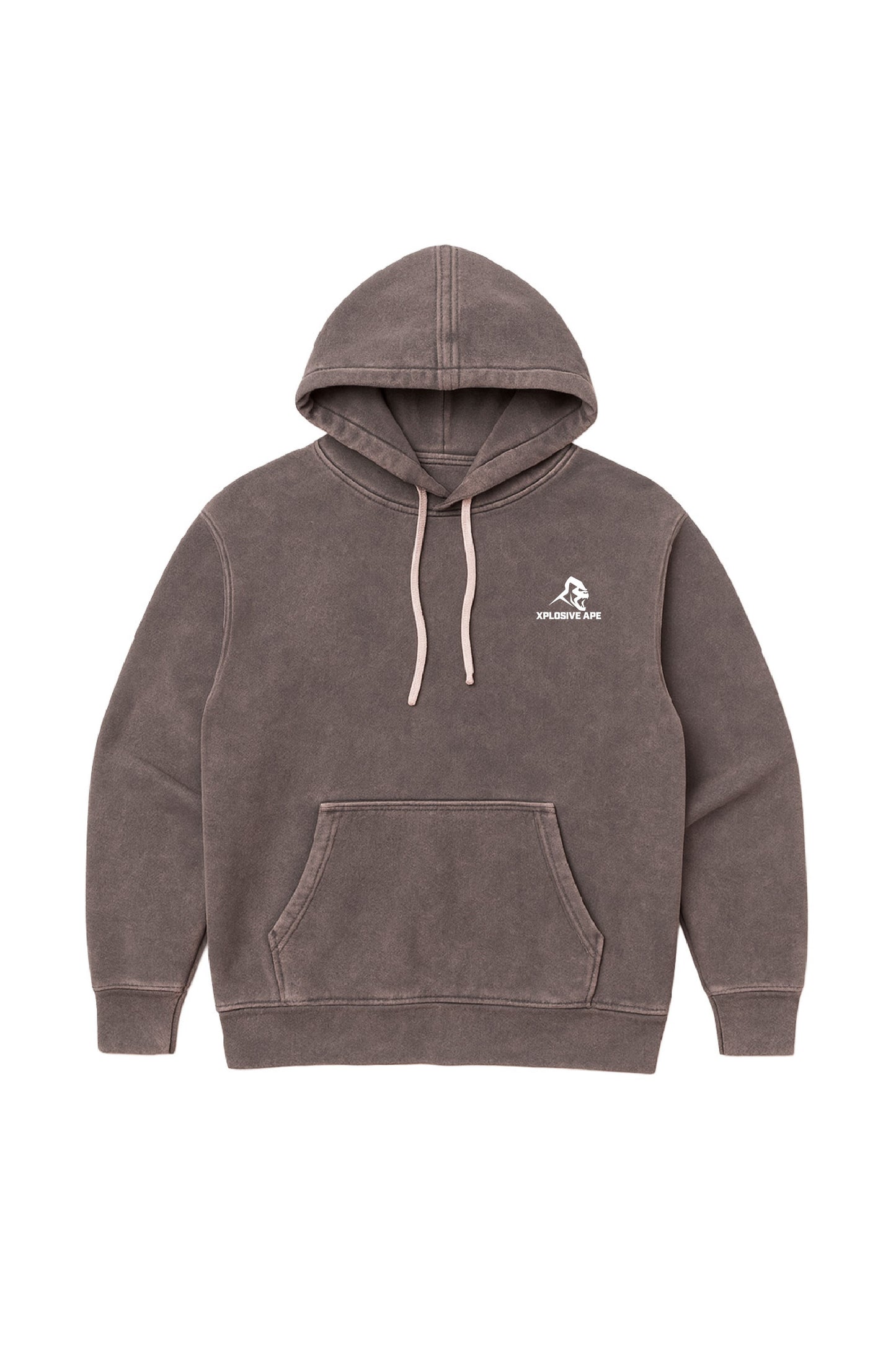 XAPE Vintage Wash String Hoodie - Brown