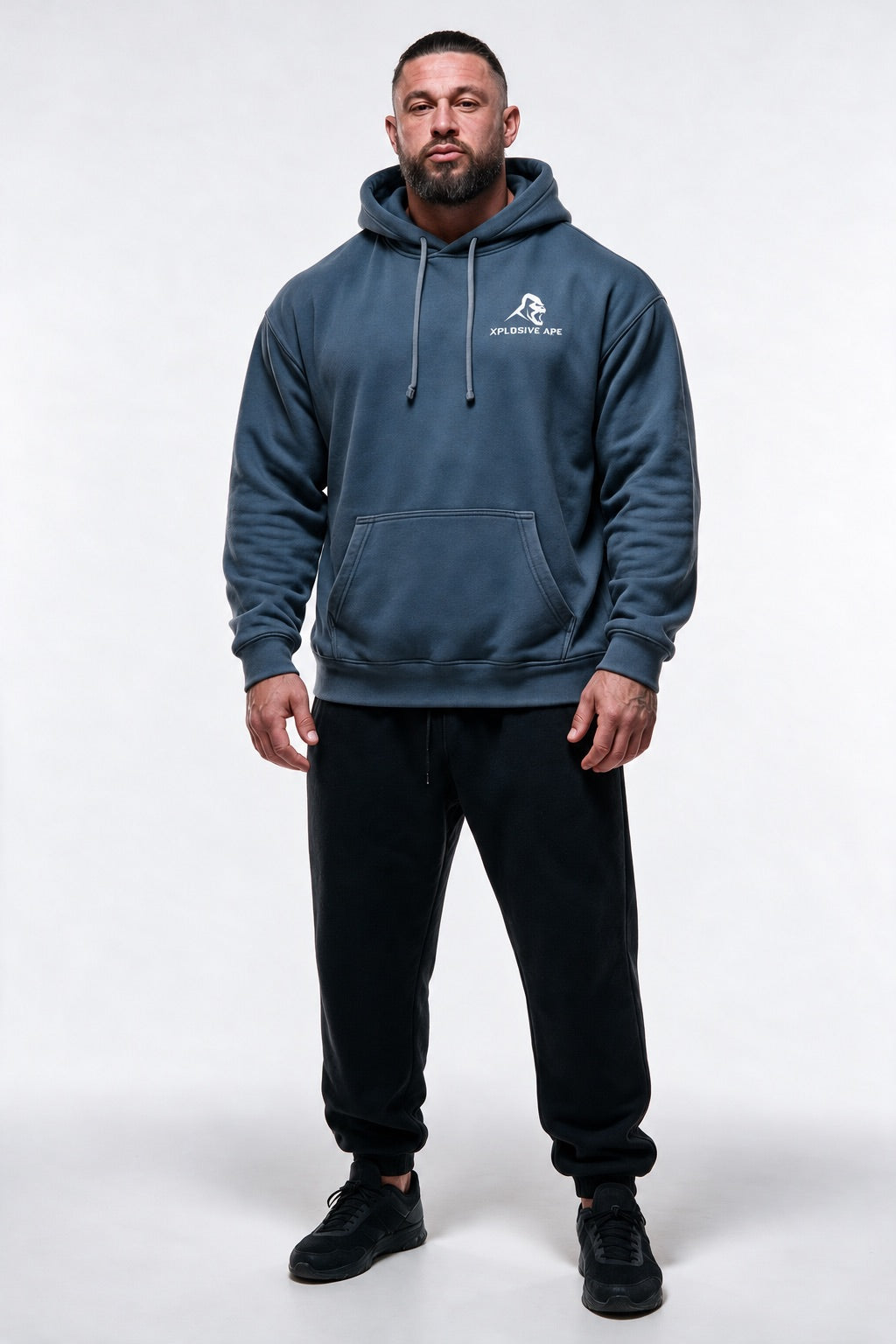 XAPE Vintage Wash String Hoodie - Navy