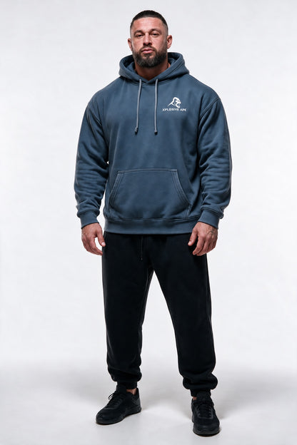 XAPE Vintage Wash String Hoodie - Navy