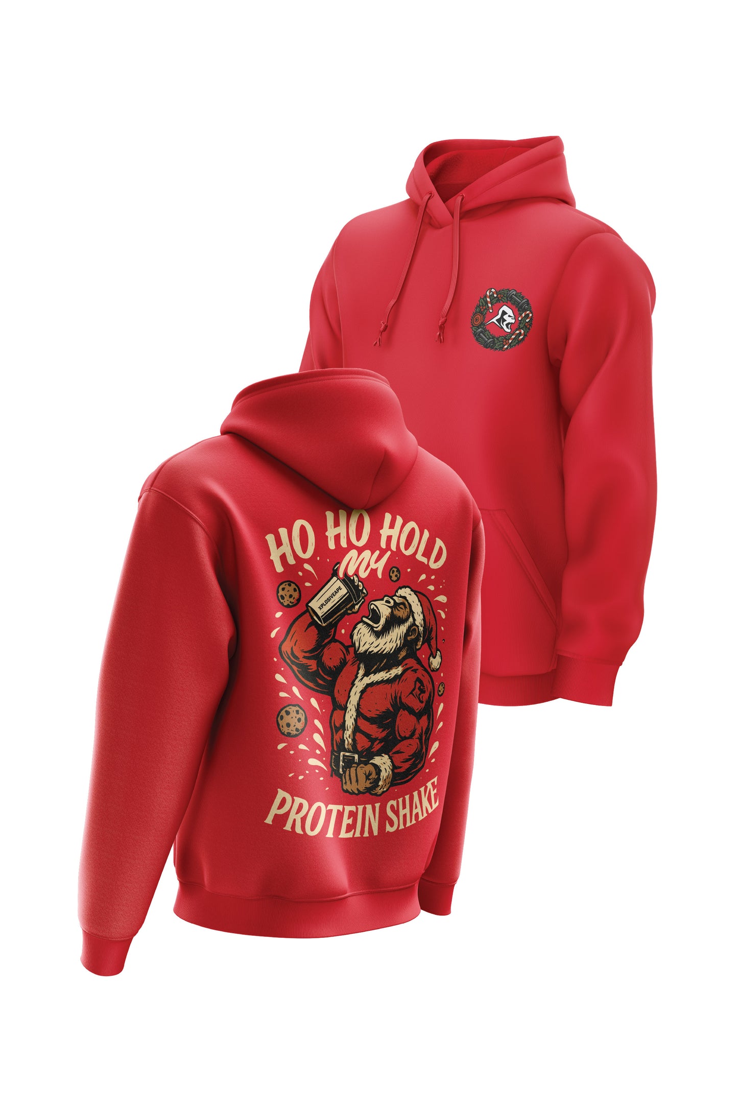 XAPE Ho Ho Hold String Hoodie - Red