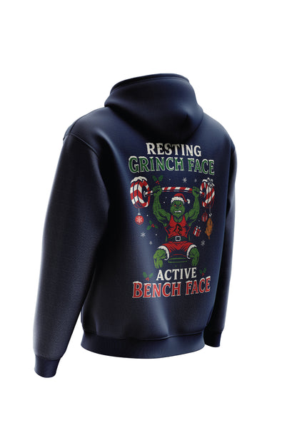 XAPE Resting Grinch Face String Hoodie - Navy