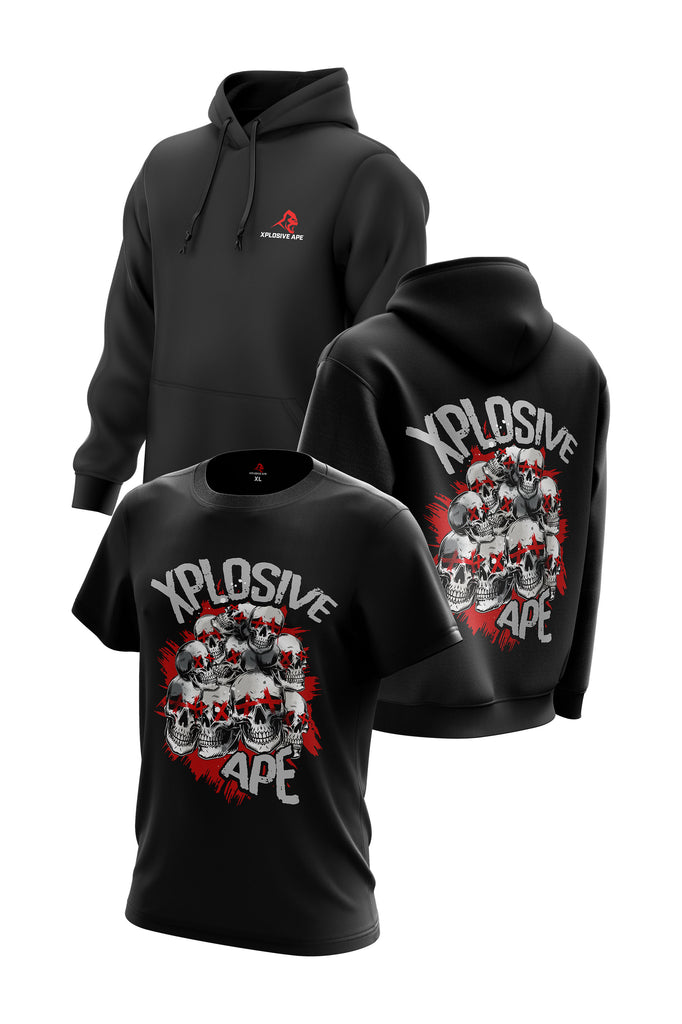 XAPE STACKER TEE & HOODIE COMBO - BLACK