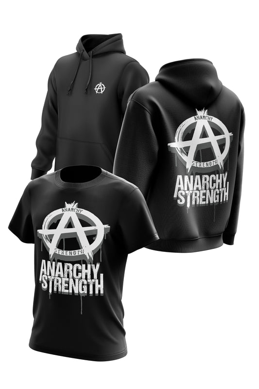 AS 'DRIPPING WITH STRENGTH' HOODIE + TEE COMBO - BLACK