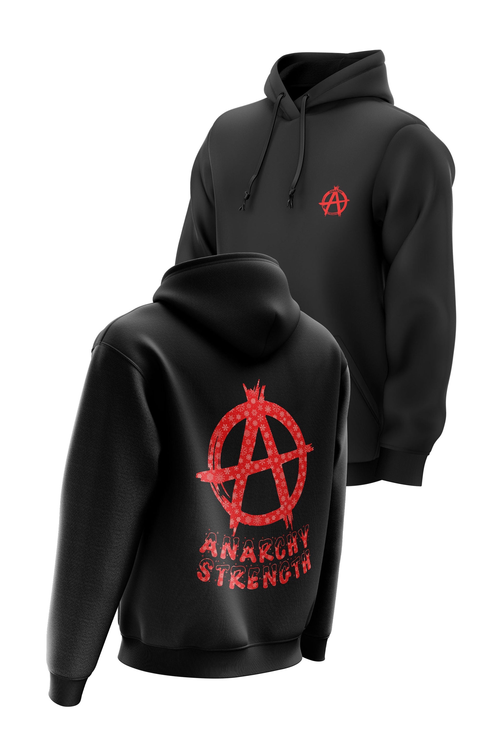 AS 'CHRISTMAS SNOW' HOODIE + TEE COMBO - BLACK