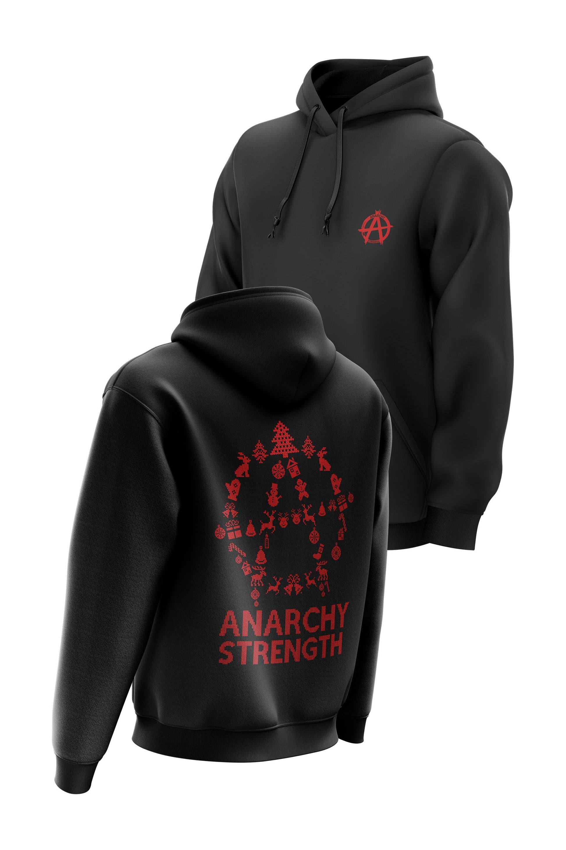 AS 'XMAS' HOODIE - BLACK