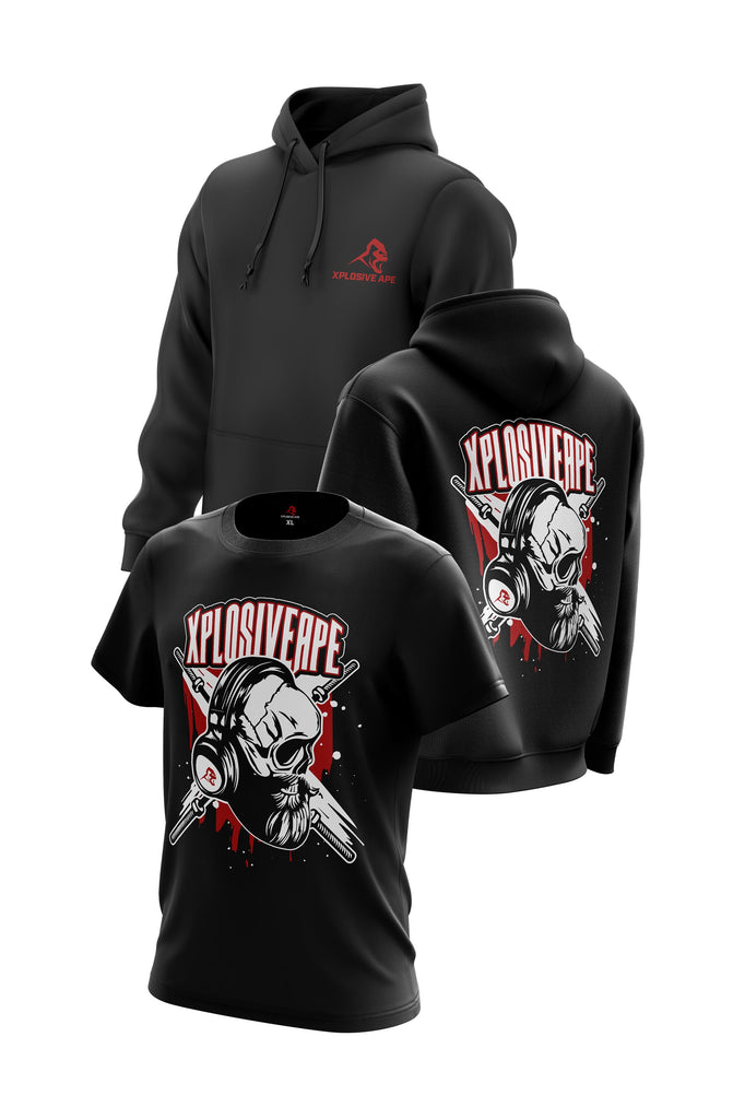 XAPE DEAD STRENGTH TEE & HOODIE COMBO - BLACK