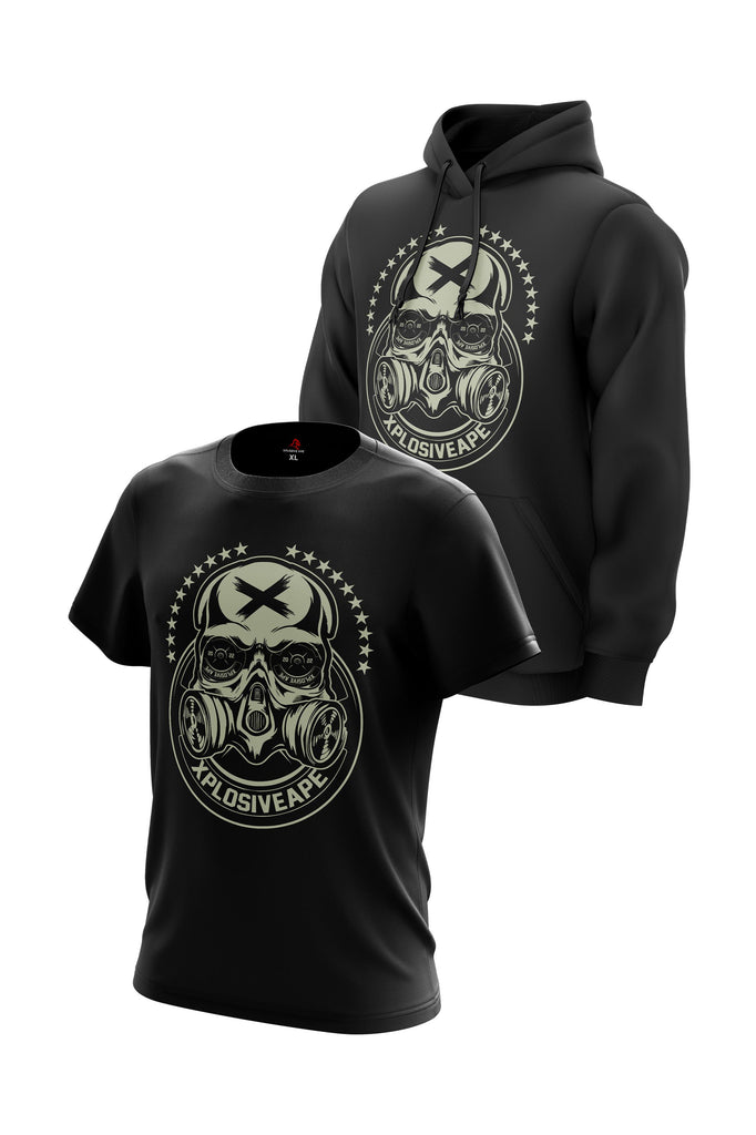 XAPE VIRUS HOODIE & TEE COMBO - BLACK